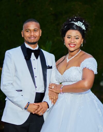 Groom and Bride in the wedding attire
